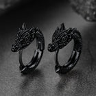 Punk Small Dragon Hoop Earrings for Men Women 7