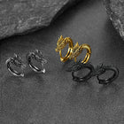 Punk Small Dragon Hoop Earrings for Men Women 5