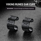 Norse Viking Runes Ear Cuff Earrings for Men in Sterling Silver 6
