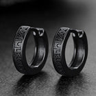 Norse Viking Runes Huggie Hoop Earrings in Sterling Silver 5