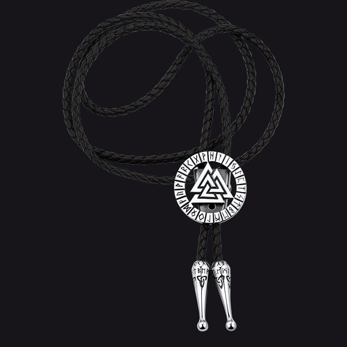 Viking Valknut Bolo Tie for Men Women