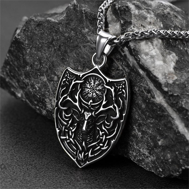 Flash Sale Norse Viking Compass Deer Necklace For Men