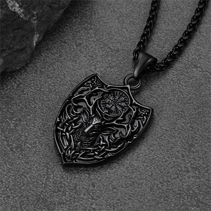 Flash Sale Norse Viking Compass Deer Necklace For Men