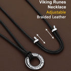 Norse Viking Rune Circle Chain Necklace for Men Women 5