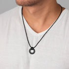 Norse Viking Rune Circle Chain Necklace for Men Women 2