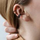 Norse Viking Runes Ear Cuff Earrings for Men in Sterling Silver 4