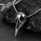 Raven Skull Necklace With Viking Compass for Men 5