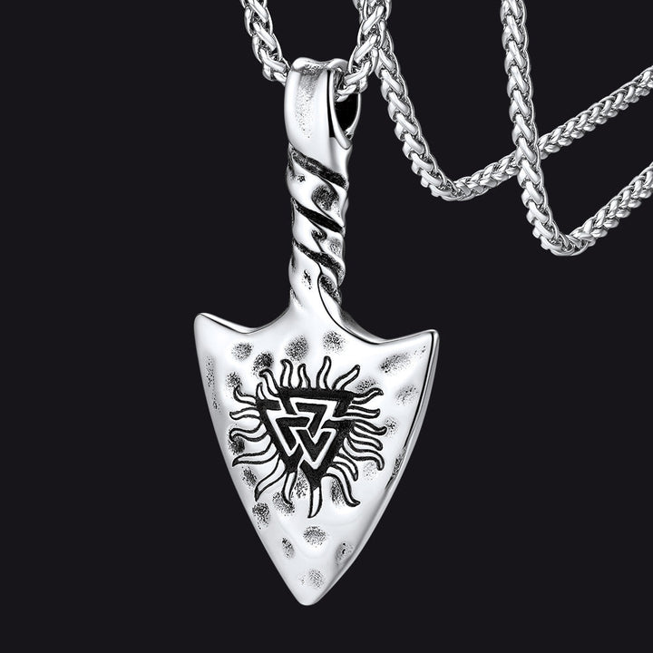 Flash Sale Viking Gungnir Necklace with Valknut Amulet Jewelry for Men