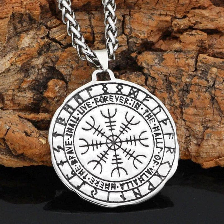 Wolf Head Rune Viking Fenrir Necklace