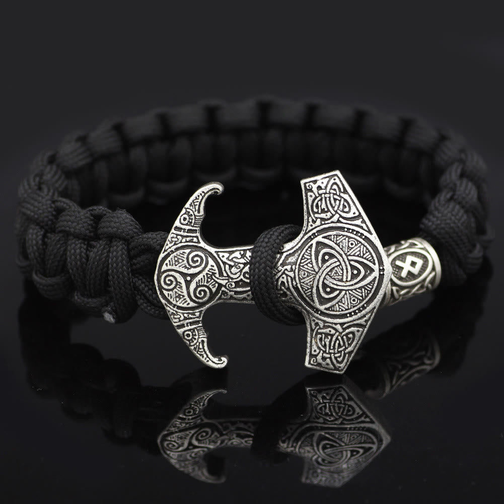 Odin Rune Bead Thor Hammer Mjolnir Bracelet