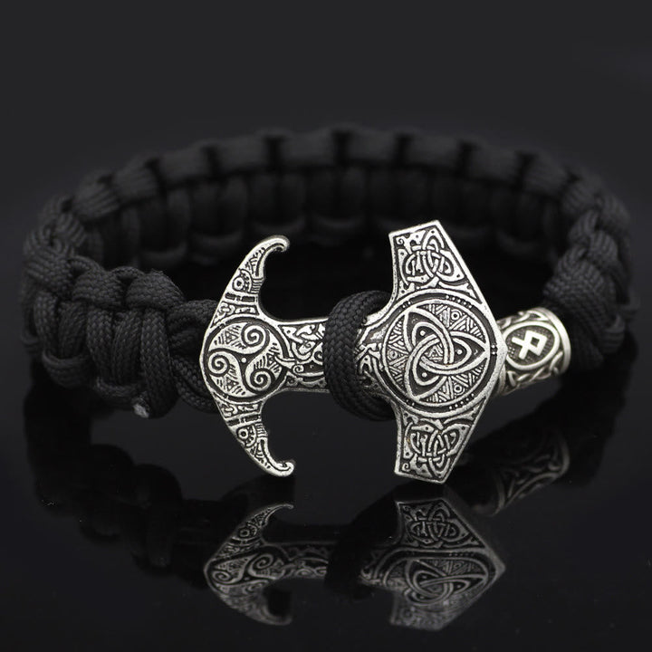 Odin Rune Bead Thor Hammer Mjolnir Bracelet