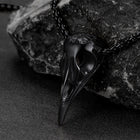 Raven Skull Necklace With Viking Compass for Men 7