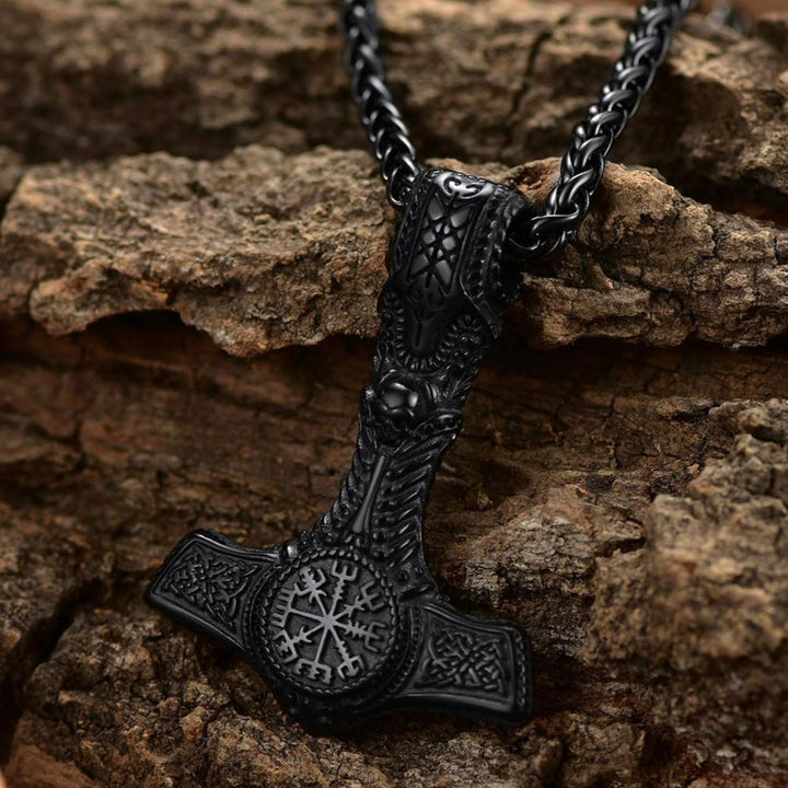 Viking Thor's Hammer Mjolnir Necklace Pendant For Men