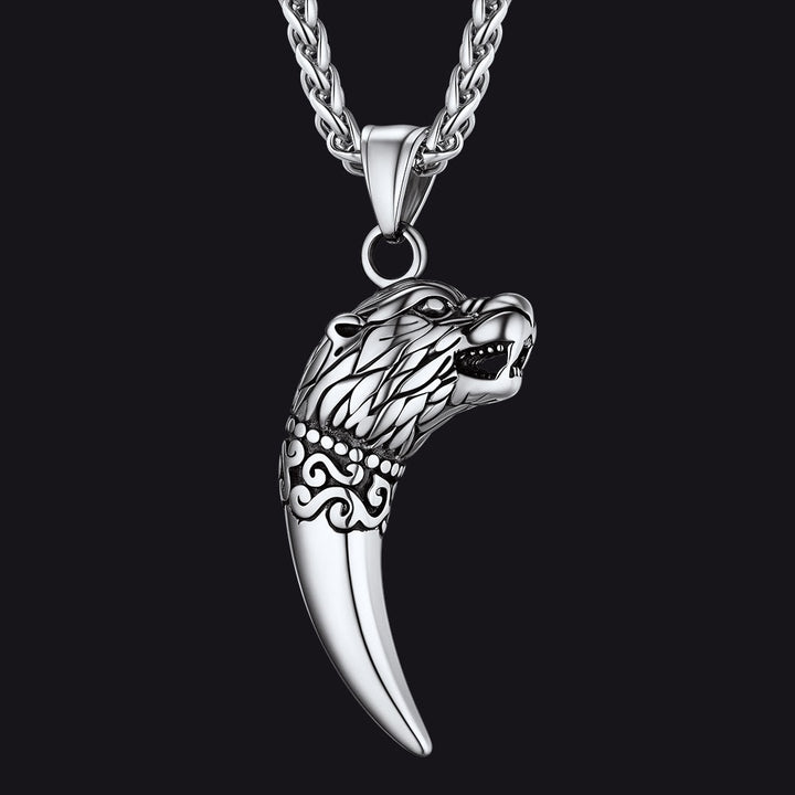 Viking Wolf Tooth Necklace For Men