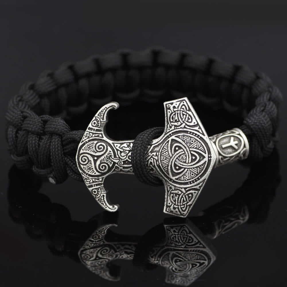 Odin Rune Bead Thor Hammer Mjolnir Bracelet