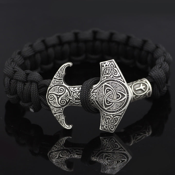 Odin Rune Bead Thor Hammer Mjolnir Bracelet