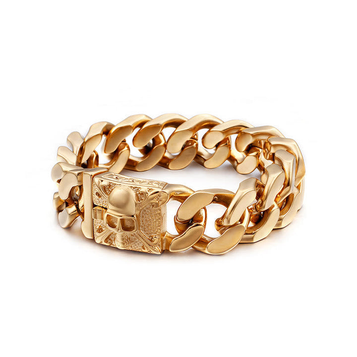 Skull Clasp Cuban Bracelet