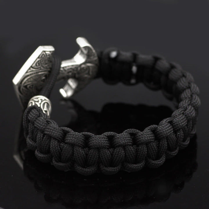 Odin Rune Bead Thor Hammer Mjolnir Bracelet