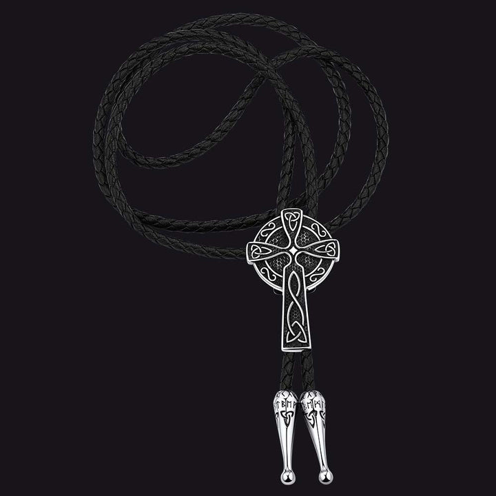 Irish Celtic Cross Knot Bolo Tie for Men Women