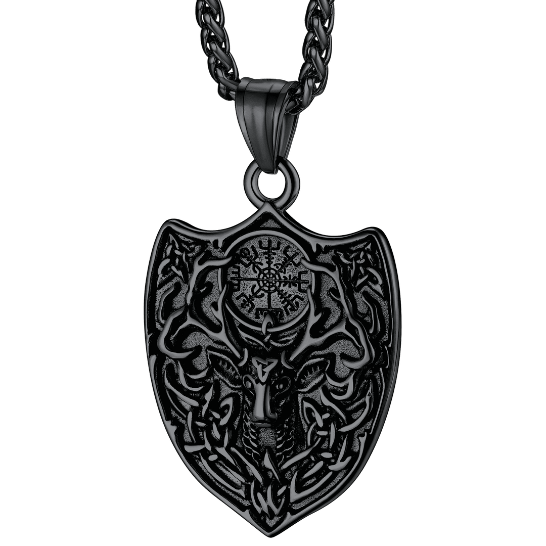 Flash Sale Norse Viking Compass Deer Necklace For Men
