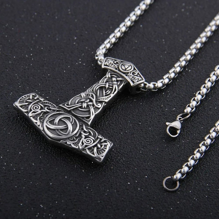 Stainless Steel Mjolnir Viking Necklace