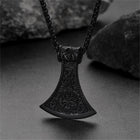 Battle Axe Viking Pendant Necklace with Compass For Men 8