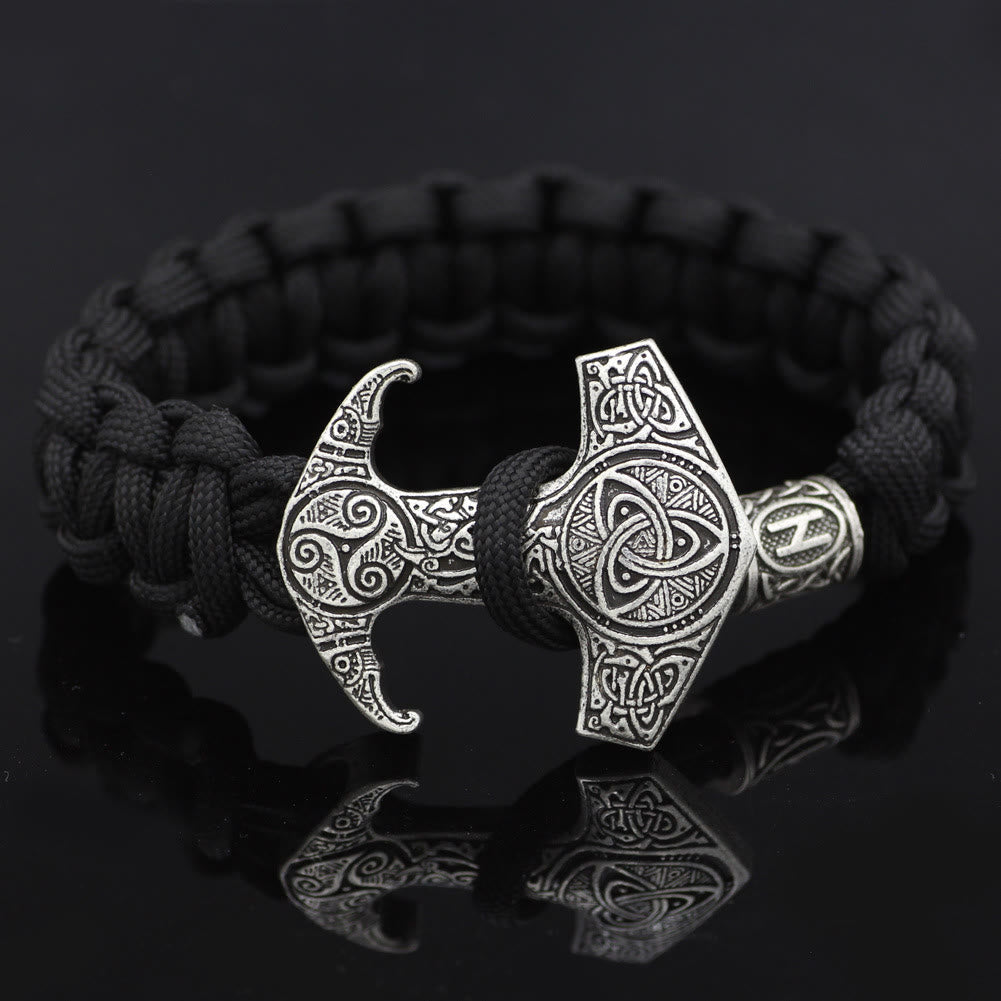 Odin Rune Bead Thor Hammer Mjolnir Bracelet