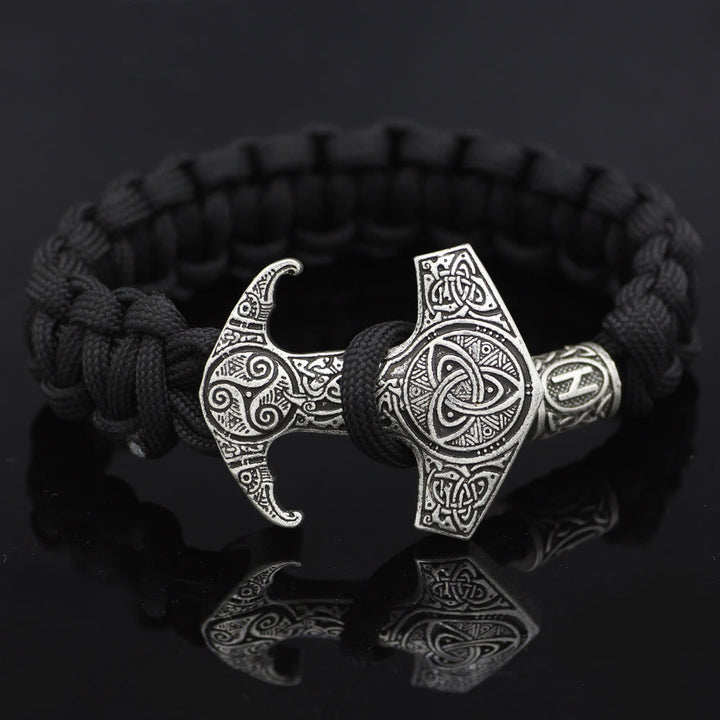 Odin Rune Bead Thor Hammer Mjolnir Bracelet