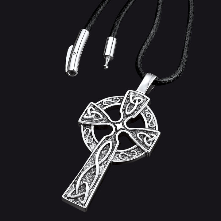 Large Celtic Cross Necklace Pendant For Men Women