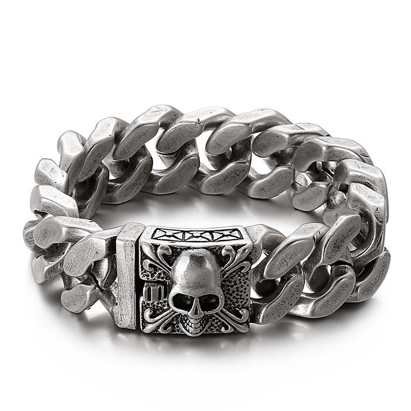 Skull Clasp Cuban Bracelet