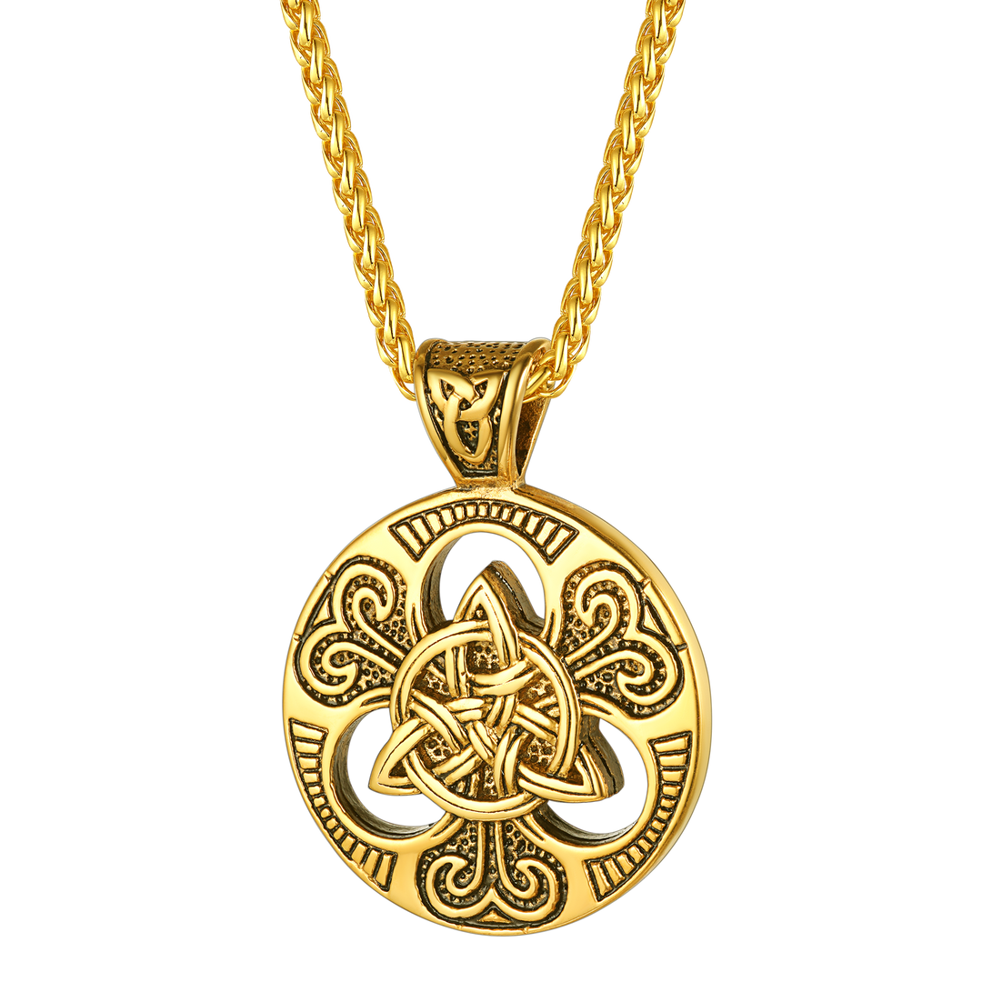 Vintage Celtic  Knot Necklace Amulet Pendant for Men