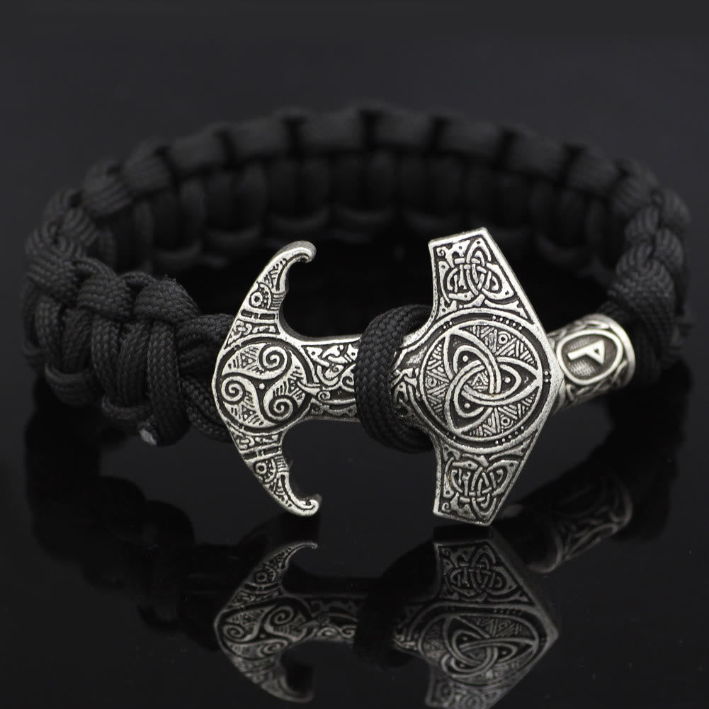 Odin Rune Bead Thor Hammer Mjolnir Bracelet