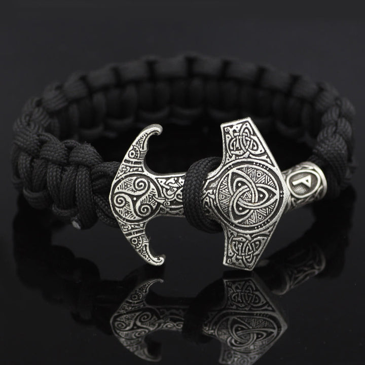 Odin Rune Bead Thor Hammer Mjolnir Bracelet
