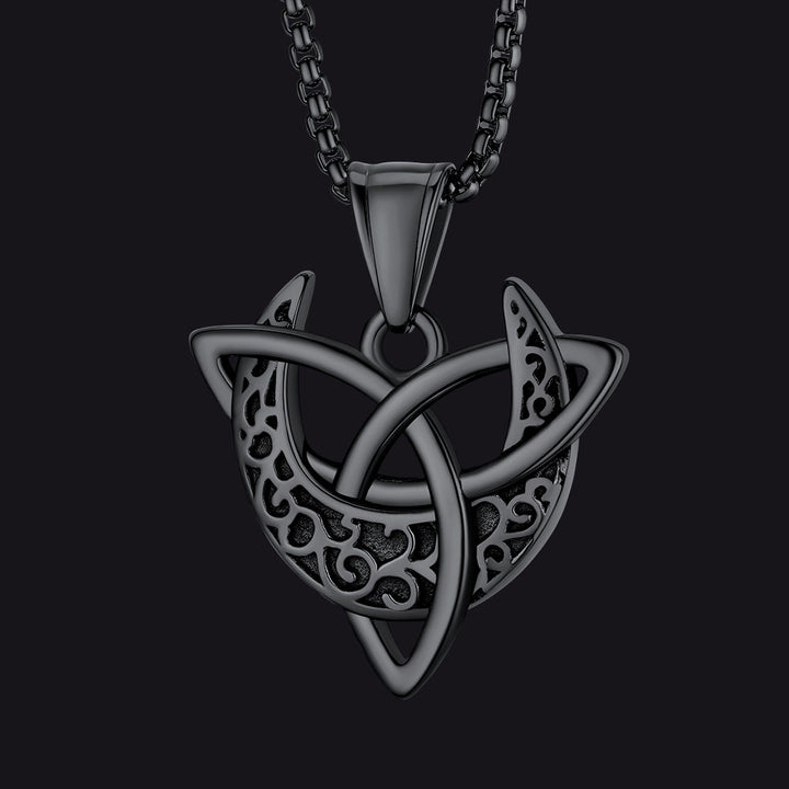 Celtic  Knot Moon Goddess Necklace For Men