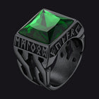 Custom Celtic Gemstone Ring With Runes for Men 1