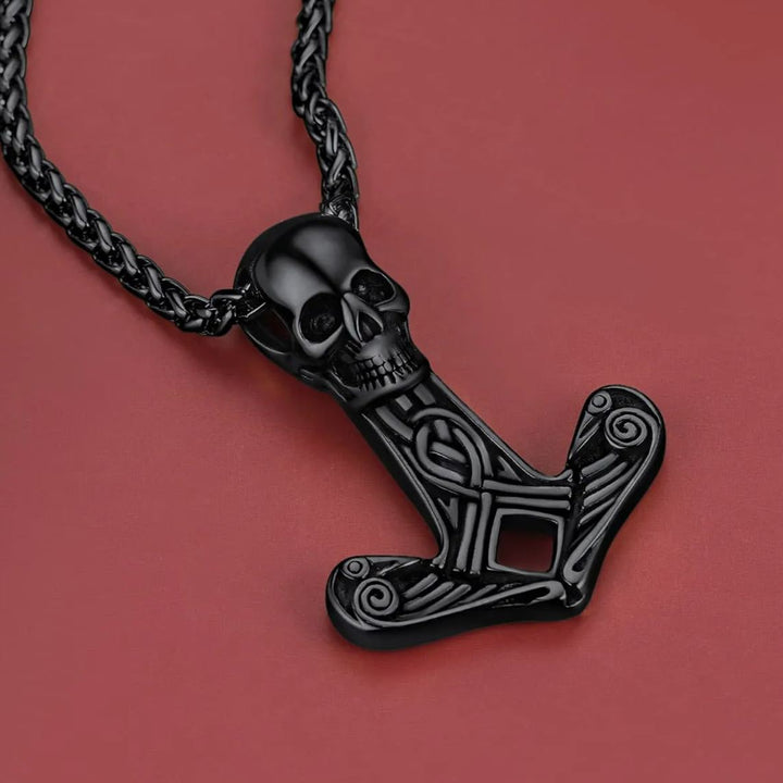 Flash Sale Viking Skull Spear Pendant Necklace for Men
