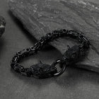 Viking Wolf Head Chain Bracelet Cuff Bangle Gift for Men 6