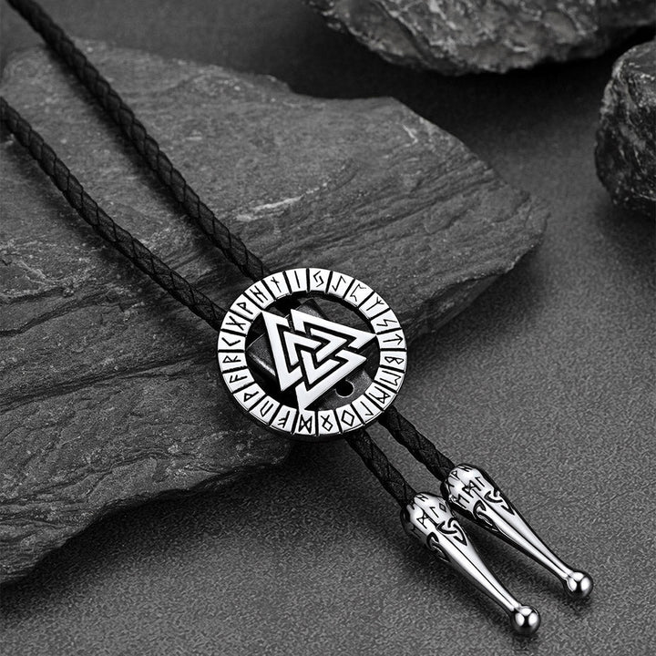 Viking Valknut Bolo Tie for Men Women