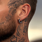 Norse Viking Runes Hoop Huggie Earrings For Men Women 3