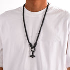 Viking Thor's Hammer Mjolnir Necklace For Men With Wolf Chain 3