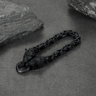 Viking Wolf Head Chain Bracelet Cuff Bangle Gift for Men 7